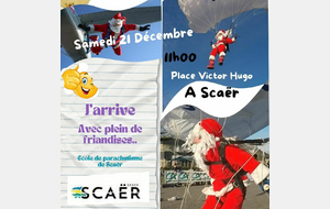 Le Père Noël à Scaër le 21 Décembre 2024;