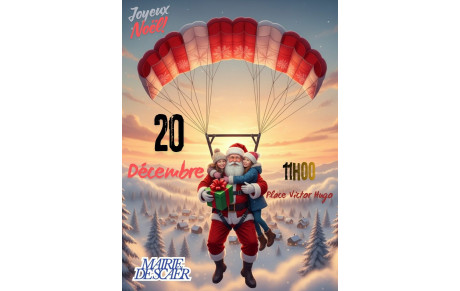 Un père noël à Scaër le 20 décembre .